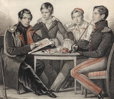 Portrait of the Brothers Konovnitsyn by Carl von Hampeln