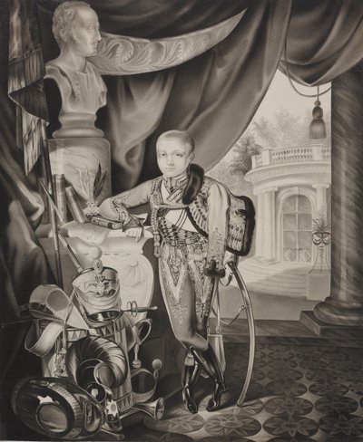 Portrait of the Crown prince Alexander Nikolayevich 1818-1881 by Carl von Hampeln