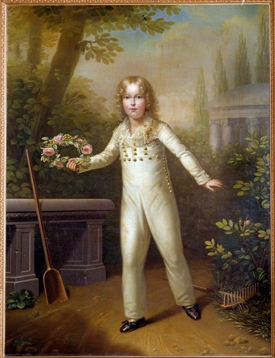 Portrait of the Child Aiglon, King of Rome Napoleon II, Duke of Reichstadt, Son of Emperor Napoleon I by Carl von Sales