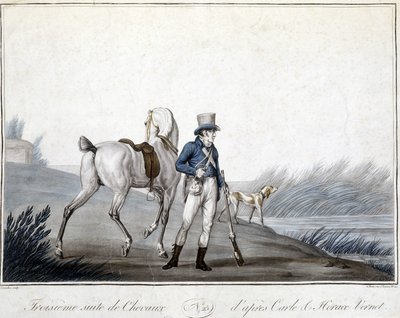 Hunting and Horseback Riding by Carle (after) Vernet
