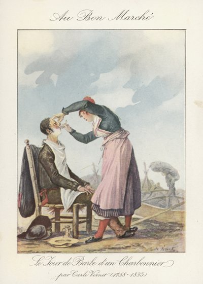 The Day of the Bard of a Charcoal Burner by Carle (after) Vernet