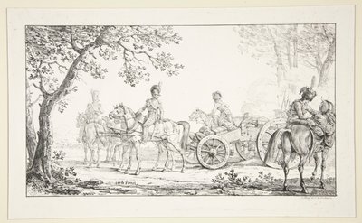 Artillery Marching by Carle Vernet