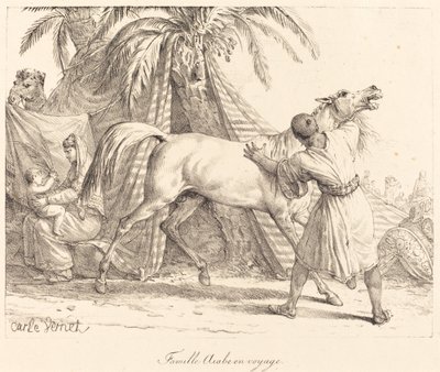 Arab Family on a Journey by Carle Vernet