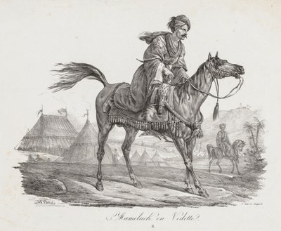 Large Suite of Horses: Mounted Mamelucke by Carle Vernet