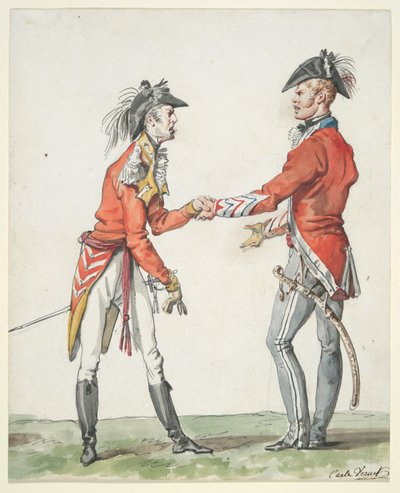 Meeting of English Officers by Carle Vernet