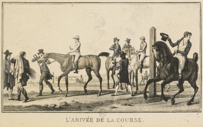 Racing Scenes: A Horse Arriving at the Race by Carle Vernet