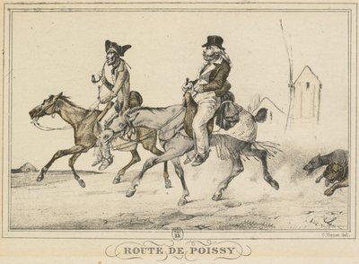 Scenes of Daily Life, Roads and Paths: Road to Poissy by Carle Vernet