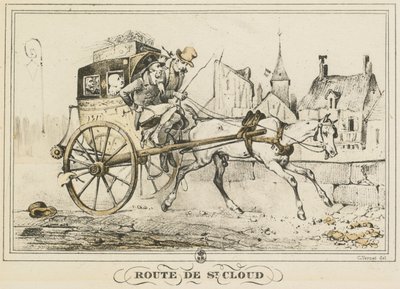 Scenes of Daily Life, Roads and Paths: Road to Saint-Cloud by Carle Vernet