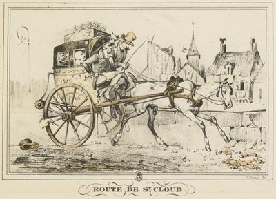 Scenes of Daily Life, Roads and Paths: Road to Saint-Cloud by Carle Vernet