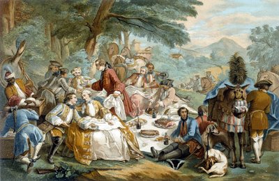 Hunting lunch - after Carle Van Loo by Carle van (after) Loo