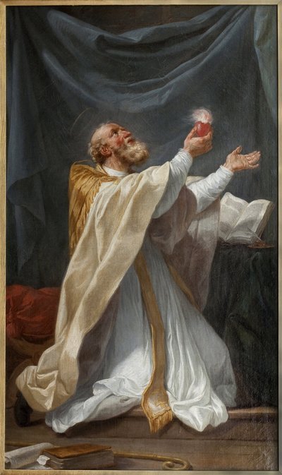 Saint Augustine in ecstasy with his heart ignites by Carle van Loo