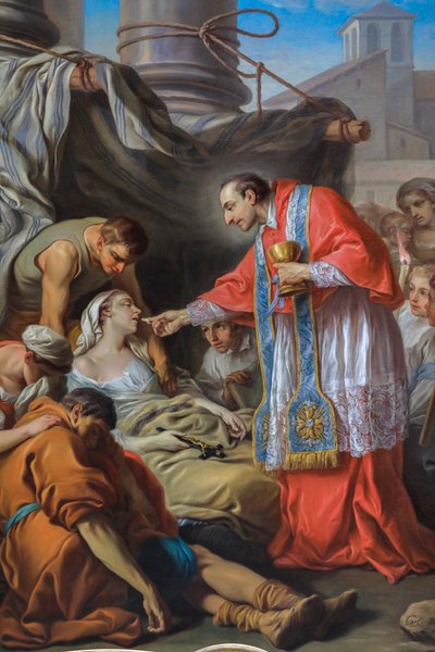 Saint Charles Borromeo Giving Communion to the Plague-Stricken by Carle van Loo