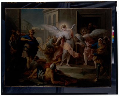 The Blinding of the Inhabitants of Sodom by Carle van Loo