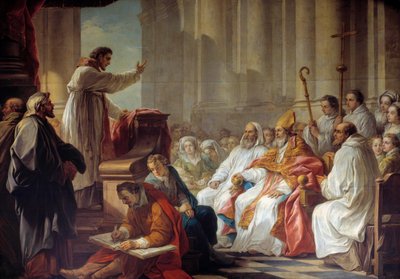 The Predication of Saint Augustine Before Valere by Carle van Loo