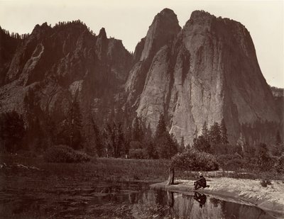 Cathedral Rocks, Yosemite, ca. 1872, printed ca. 1876 by Carleton E. Watkins.