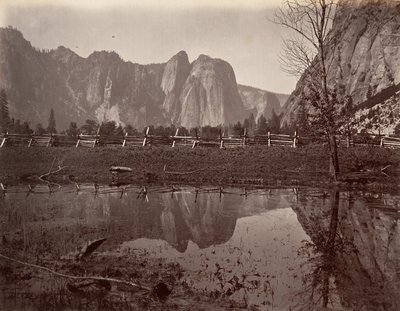 Cathedral Rocks, Yosemite, ca. 1872, printed ca. 1876 by Carleton E. Watkins.