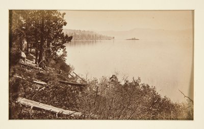 Four Railroad Scenes and Four Views of Lake Tahoe: Lake Tahoe from Artist Rocks by Carleton E. Watkins