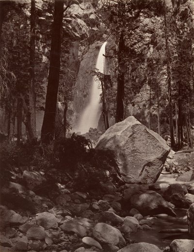 Lower Yosemite Fall by Carleton E. Watkins.
