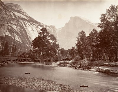 North and South Dome, Yosemite by Carleton E. Watkins.