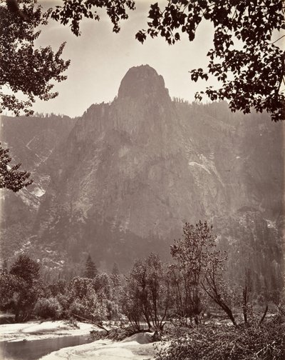 Sentinel Rock, Yosemite, ca. 1872, printed ca. 1876 by Carleton E. Watkins.