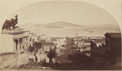 Alcatraz Island and San Francisco Bay, Looking North by Carleton Emmons Watkins