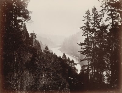 Big River from the Rancherie, Mendocino, California, 1863 by Carleton Emmons Watkins