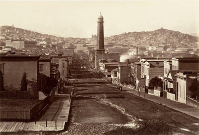 First Street, San Francisco, 1864, printed ca. 1876 by Carleton Emmons Watkins