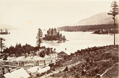 Islands in the Upper Cascades, Oregon by Carleton Emmons Watkins