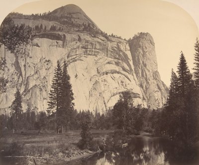 North Dome on Left - Royal Arches - Washington Column, Yosemite by Carleton Emmons Watkins