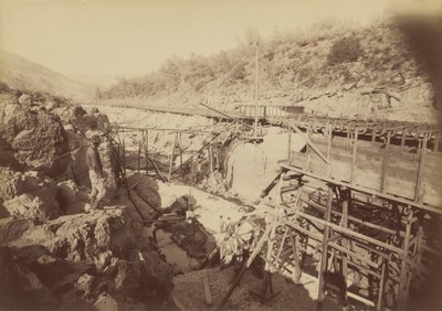 Putting in Elevator, Golden Feather, Oroville, 1891 by Carleton Emmons Watkins