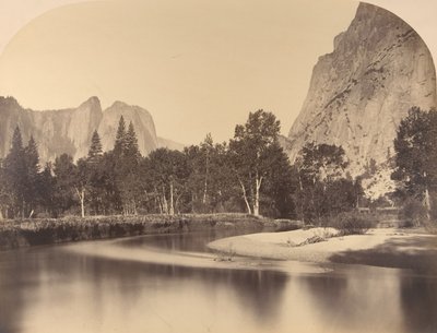 River View, Down the Valley, Cathedral Rock on Left, Yosemite by Carleton Emmons Watkins