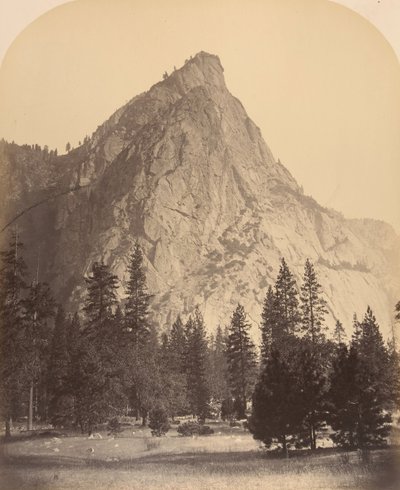 Three Brothers, Front View, 4480 Feet, 1861 by Carleton Emmons Watkins