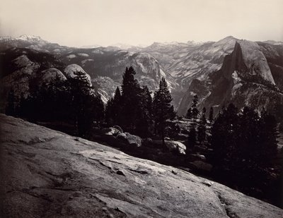 View from the Sentinel Dome, Yosemite by Carleton Emmons Watkins