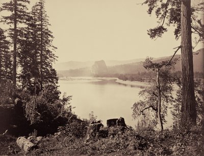 Castle Rock, Columbia River by Carleton Watkins