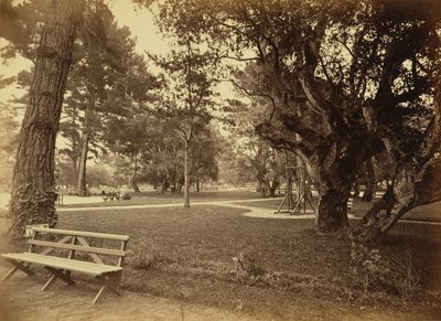 Monterey, California. Hotel Del Monte, Lawn View. by Carleton Watkins