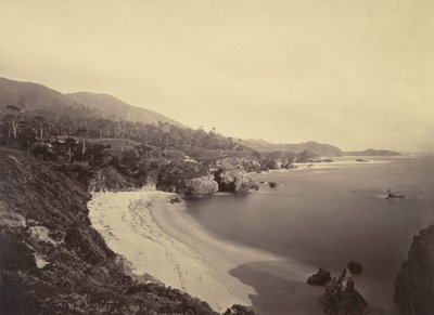 Pacific Coast View / Gibson Beach, Pt. Lobos, Monterey Coast by Carleton Watkins