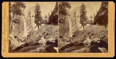 Piwyac, or the Vernal Fall, 300 feet, Yosemite Valley, Mariposa County, Cal by Carleton Watkins