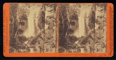 Piwyac, or the Vernal Fall at Low Water, 300 Feet, Yosemite Valley, Mariposa County, Cal by Carleton Watkins