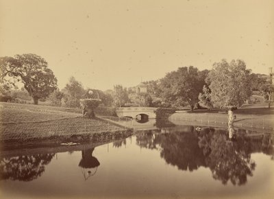 Pond and Bridge, Thurlow Lodge by Carleton Watkins