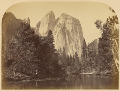 River View - Cathedral Rocks by Carleton Watkins