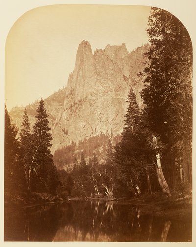 Sentinel (View of the Valley) 3270 ft. Yosemite by Carleton Watkins