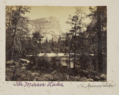 The Lake, Yosemite Valley, Mariposa County, California (No.1028) by Carleton Watkins