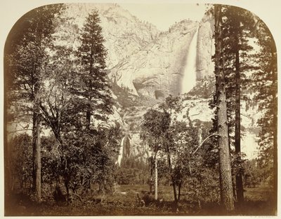 Yosemite Falls (from the Upper House) 2477 ft. by Carleton Watkins