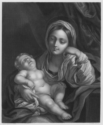 The Virgin and Child (from the picture in the Royal Collection) by Carlo (after) Maratta or Maratti