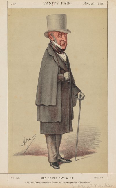 Vanity Fair: Men of the Day No. 14 A Faithful Friend, an eminent Savant, 1870 by Carlo