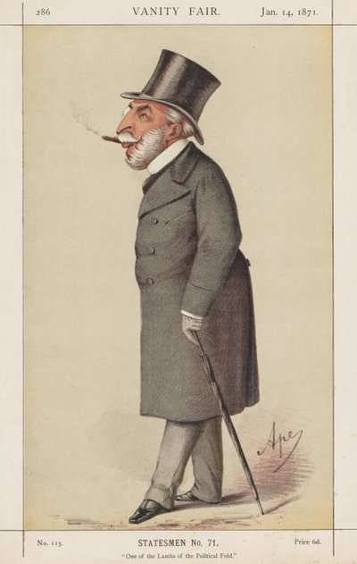 Vanity Fair: Statesman, No. 71 One of the Lambs of the Political Fold, 1871 by Carlo