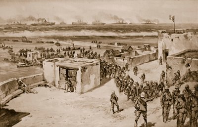 Italian Troops Landing After the Bombardment of Bengasi by Carlo Ademollo