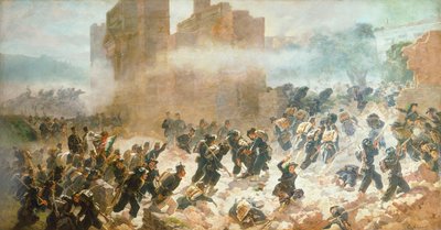 The breach of Porta Pia in Rome, September 20 by Carlo Ademollo