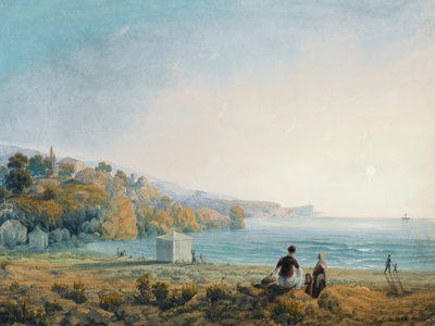 View of Miskhor in the Crimea by Carlo Bossoli