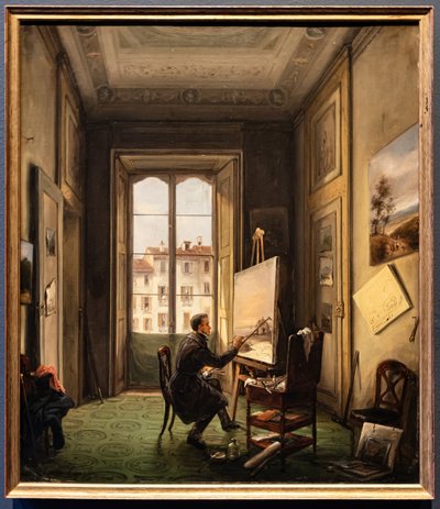 Portrait of the Painter Giuseppe Canella in His Studio in Milan by Carlo Canella